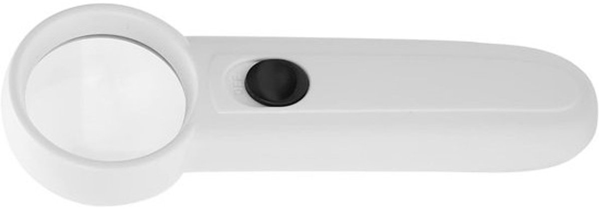 Handloep met LED - Vergrootglas Leesloep - Dichtbij Werk - 5x Vergroting Instelbaar - Lichtgewicht Draagbaar - Wit