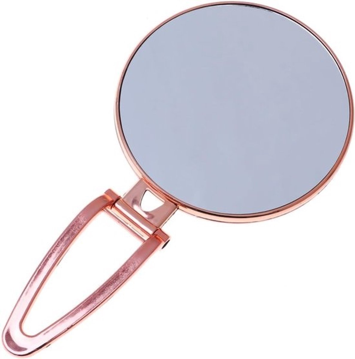 Make-up Spiegel - Kaptafel Spiegel Handspiegel - Dagelijks Gebruik - Dubbelzijdig Inklapbaar - 18 x 15 cm - Goud