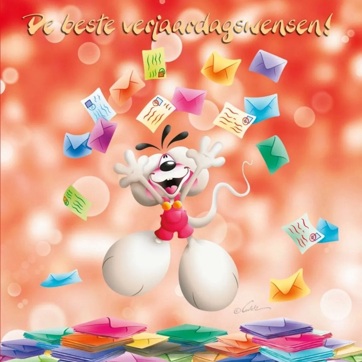 Diddl - 3d- hologram wenskaart - De beste verjaardagswensen!