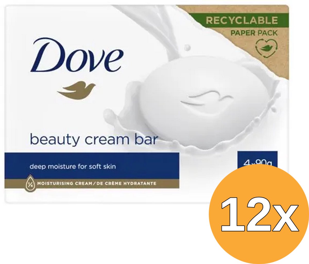 12x Dove Zeep - Regular (4 x 90 gr)