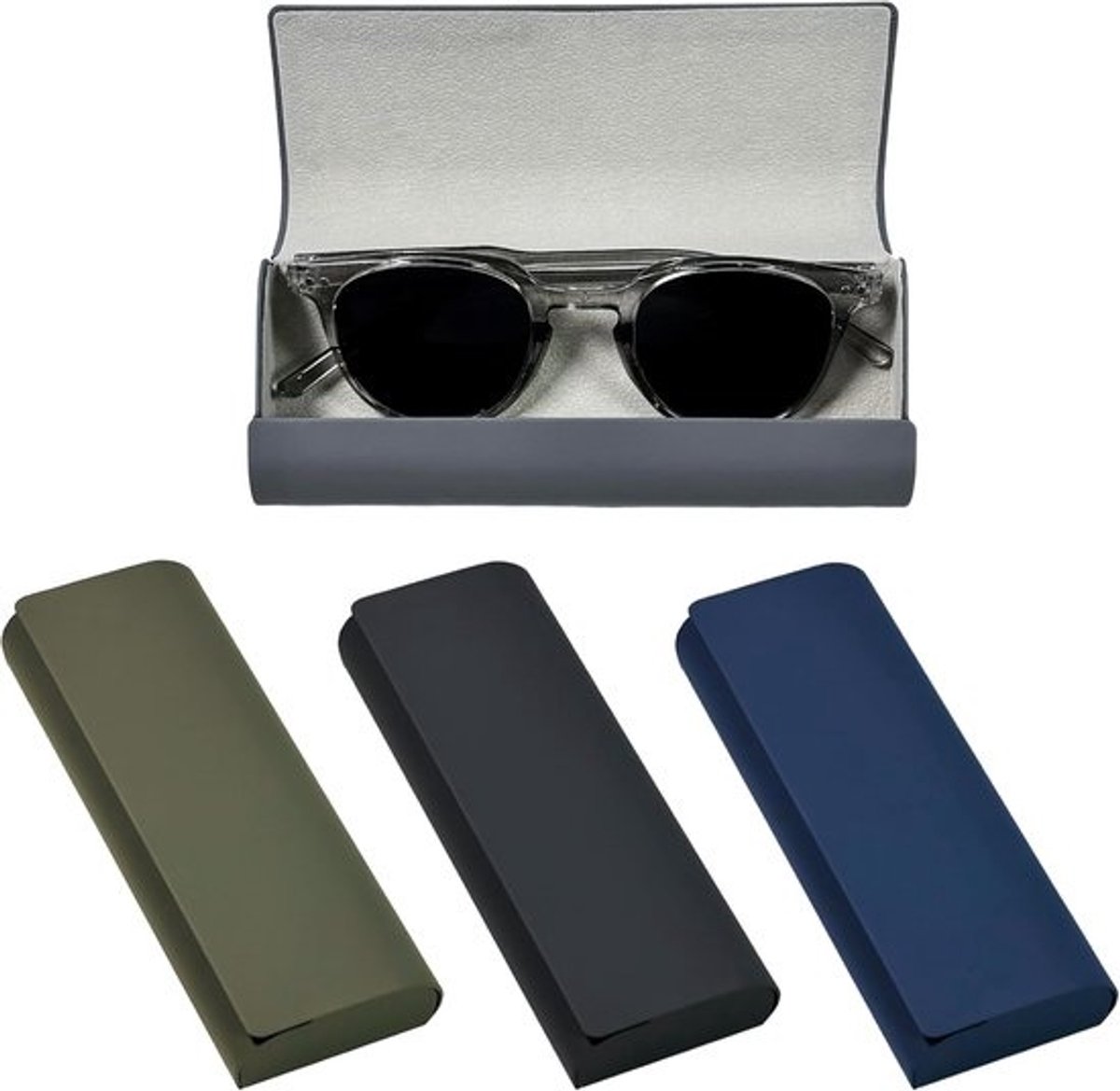 4 Stuks Hardcase Brillenkoker voor Zonnebrillen