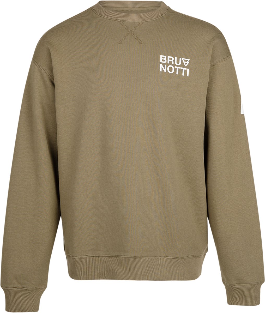 Brunotti - Nessor Sweater Heren - Dusky Green - Trui - Crewneck - Relaxed fit - Rib Details - XXXL