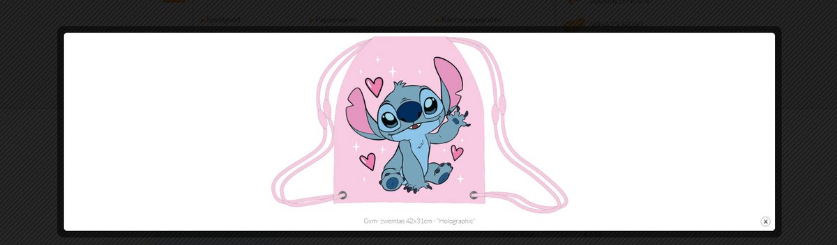 Lilo en Stitch zwem - gym tasje - Lilo & Stitch: Gym- zwemtas 42x31cm - "Holographic"