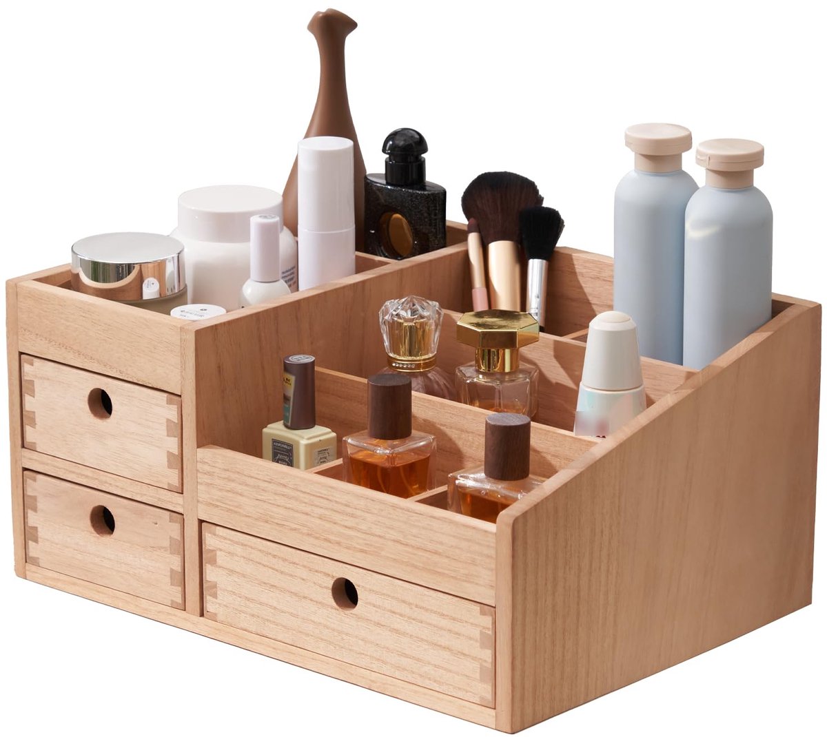 Make-up Organizer - Houten - Met lades - Natuurkleur