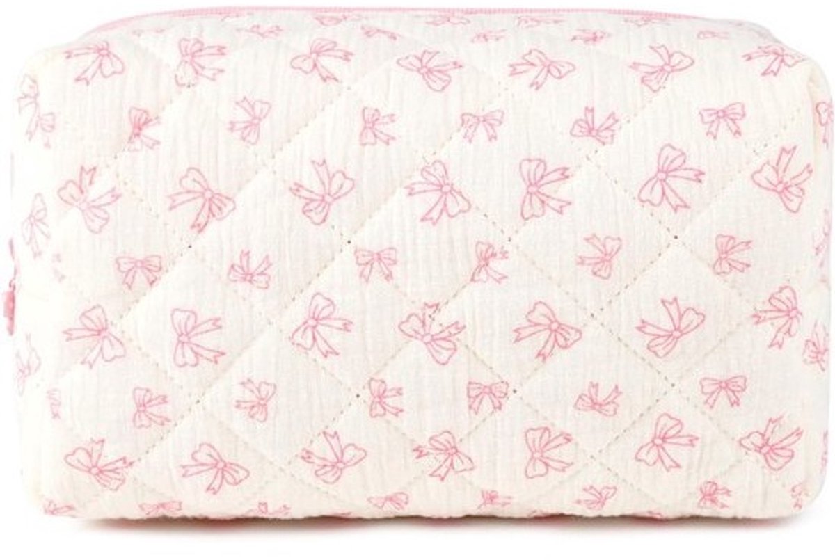 Grote Gewatteerde Make-uptas voor Vrouwen - Cosmetische Organizer Pouch voor Reizen