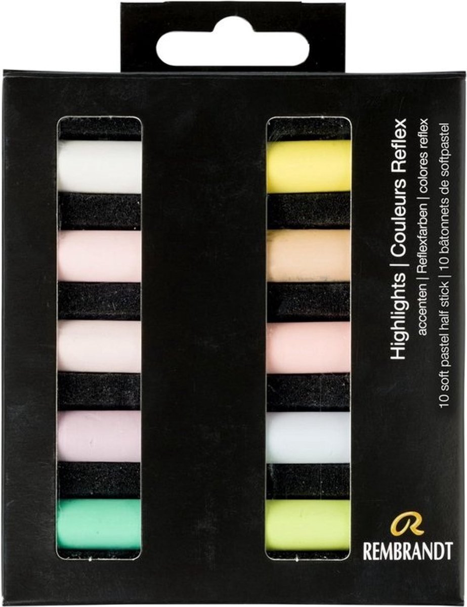 Professionele Set Zachte Pastels - 10 Halve Stokjes in Felle Kleuren voor Kunstenaars