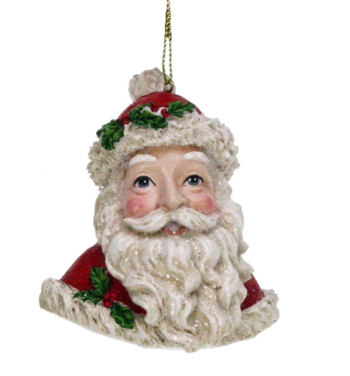 Ornament Kerstman buste 8x5,5x9cm