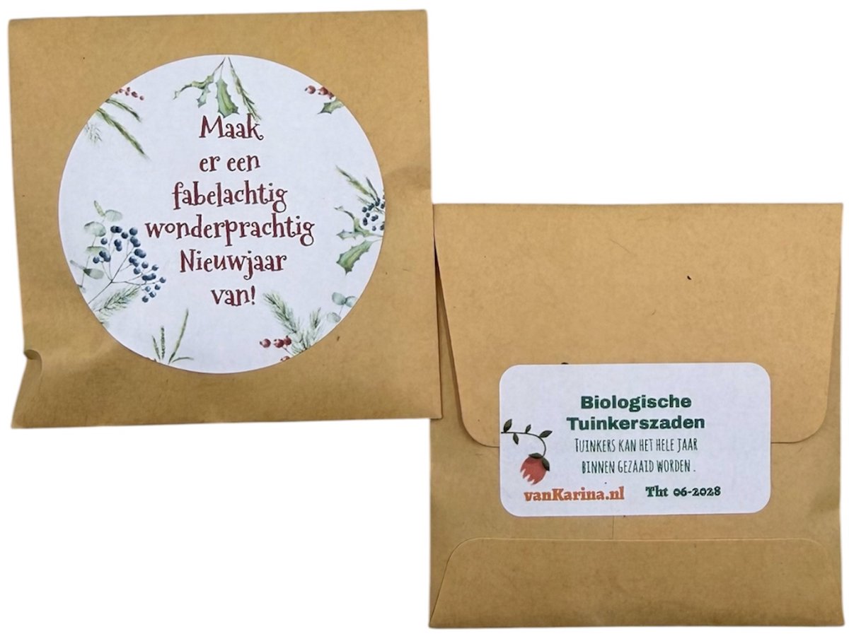 10 zakjes Biologische Tuinkers, Maak er een fabelachtig wonderprachtig nieuwjaar van, kerst,kerstattentie, kleine kadootjes,attentie,kerst collega,s, kadootje collega,green giftm planten, bloemetje, tuin, kruiden,