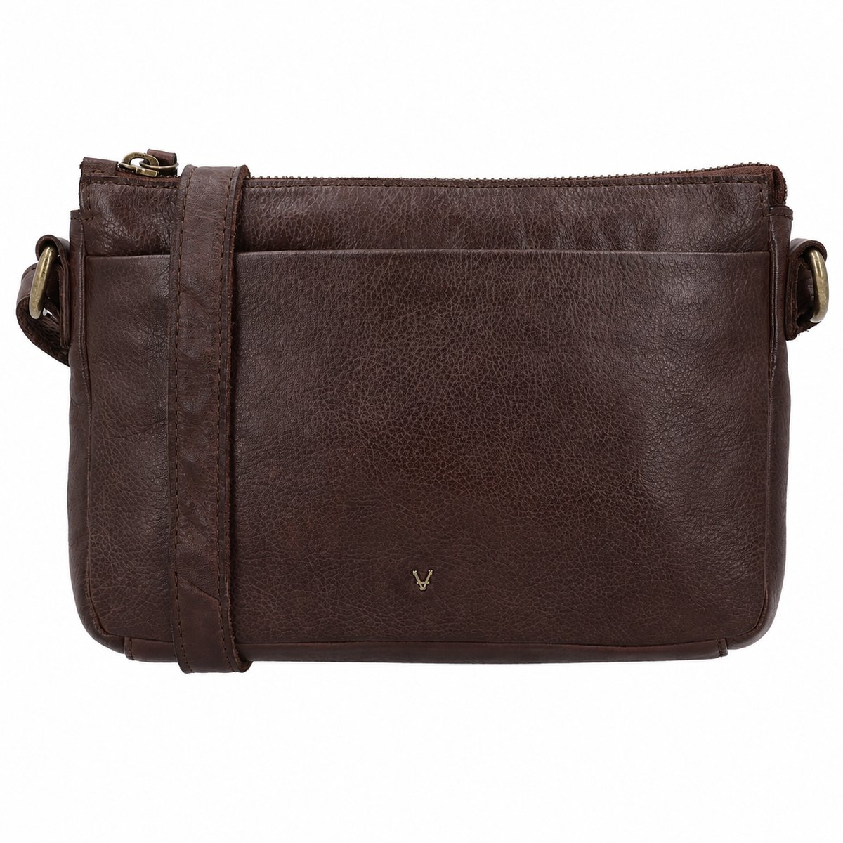 Vilenca Holland Leren Crossbody Tas – RFID-Bescherming – 1 Hoofdvak met Ritssluiting – Binnen- en Buitenritsvak – 22 x 15,5 x 4 cm