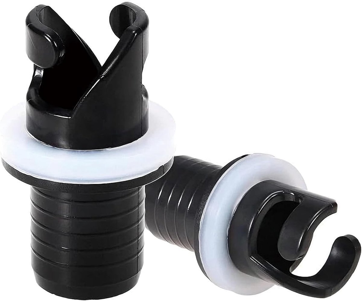 2 stuks Ventieladapter voor luchtpomp, rubberen bootventieladapter, vervangingsaccessoires voor kajak, lekvrije en herbruikbare luchtventielaccessoires, ideaal voor SUP en boten