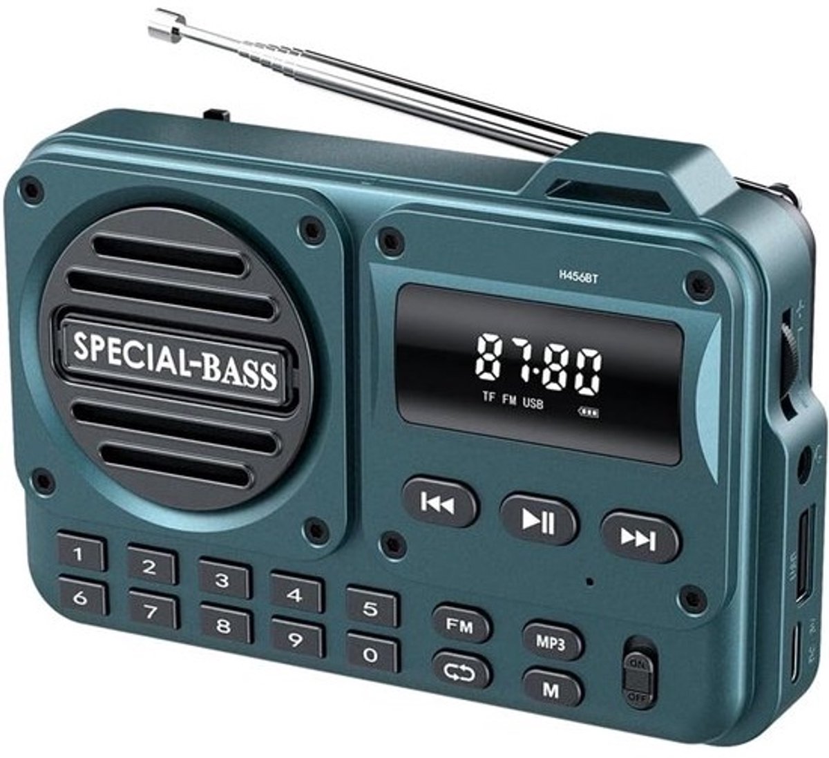 Draagbare Volledige Band Radio met FM, AM, SW, MW, LW, Bluetooth 5.0 en Oplaadbare Batterij