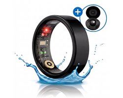 SyncGear Smart Ring - Slimme Ring voor Heren & Dames Met Oplaadcase – Menstruatiecyclus - Activity Tracker - SpO2 - Stappenteller - Hartslagmeter - Nederlandse App - Maat 13 (Europese Maat 70) - Kleur: Zwart