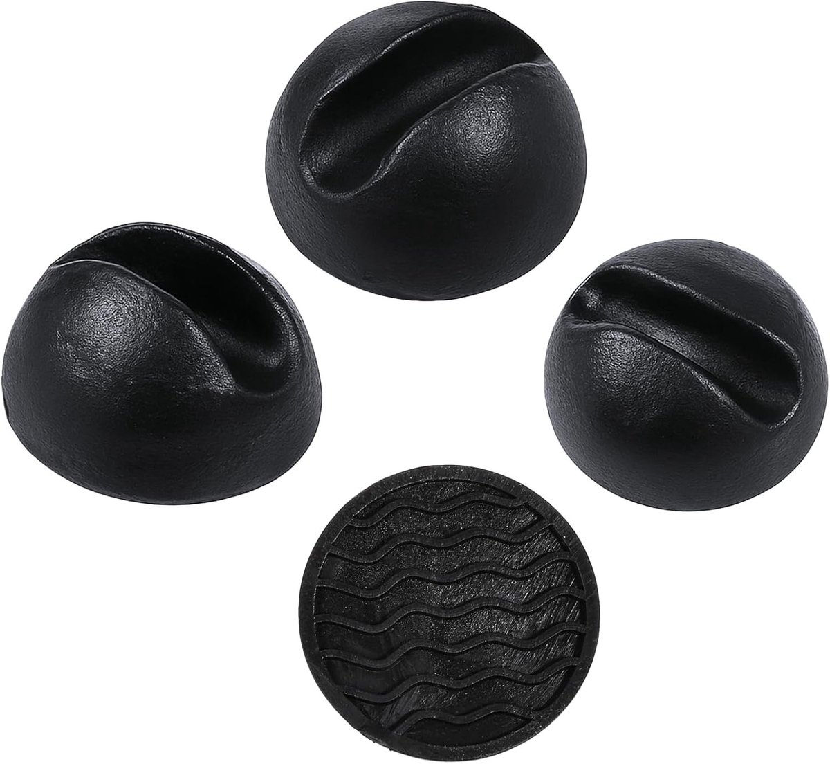 Set van 4 ronde rubberen haarspeldbeschermers voor meubels, antislip voetdoppen voor stoelen en tafels, geschikt voor 3/8-1/2 inch, vloerbescherming en meubelbescherming