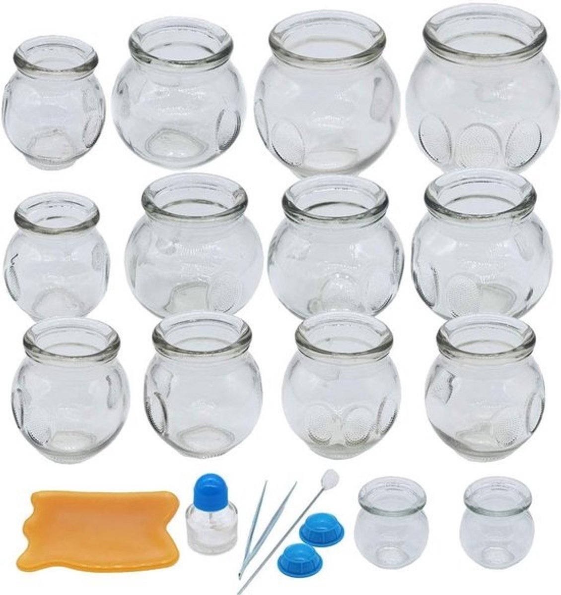 Cupping Therapie Set - Professionele Acupoint Glazen Cups voor Massage en Vermoeidheid Verlichting