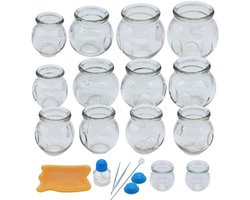 Cupping Therapie Set - Professionele Acupoint Glazen Cups voor Massage en Vermoeidheid Verlichting
