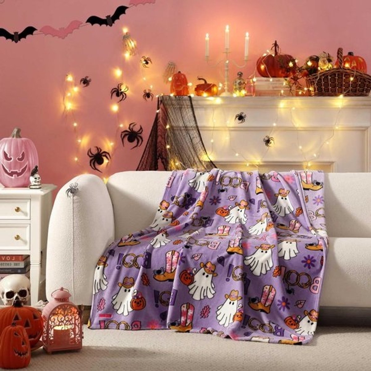 Pluche Deken - Zachte Plaid - Bank en Bed - Extra Groot - 50 x 70 inch - Paars