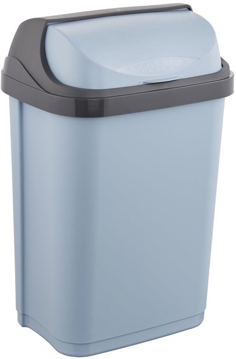 Prullenbak met Roldeksel 10 Liter Scandinavisch Blauw Compact