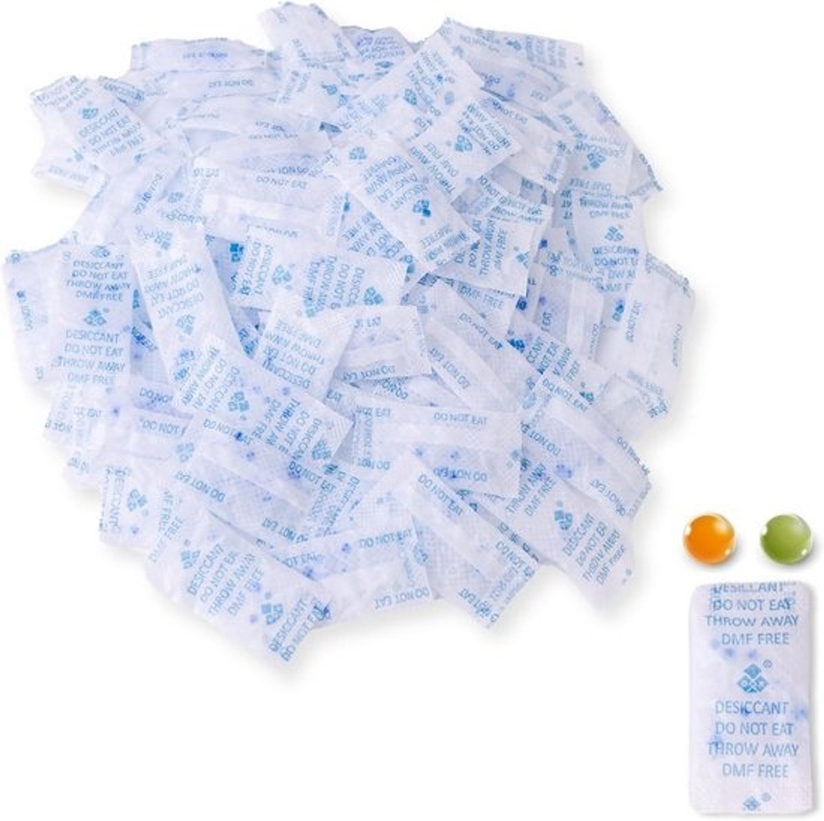 Herbruikbare Silicagel Zakjes - Droogmiddel met Kleurindicator voor Vochtbestrijding in Camera's, Voedsel, Kleding en Elektronica (100 stuks)