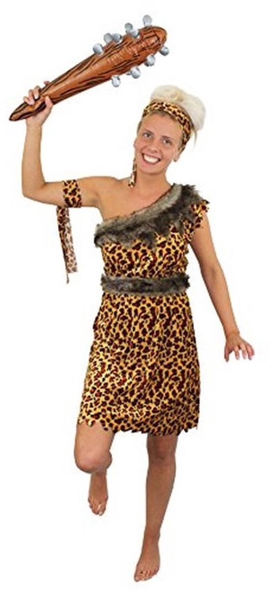 Damesjurk Bruin Geel UK 12-14 - Perfect voor Feestjes en Thema's