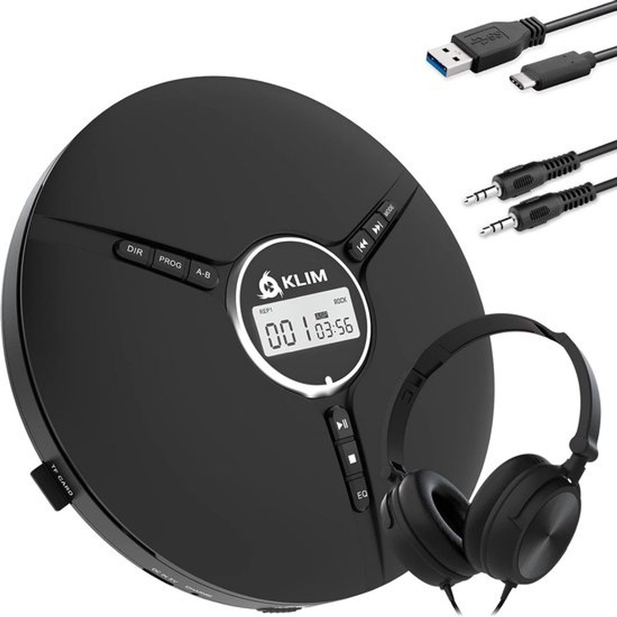 Draagbare CD Speler met Hoofdtelefoon - Compacte Mini Discman - MP3, CDR, CDRW Compatibel - Nieuwe Versie