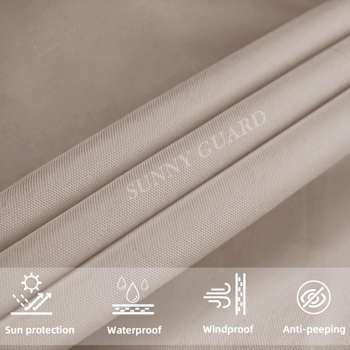 SUNNY GUARD Balkonscherm 100x800cm Waterdicht Balkonafdekking Inkijkbescherming Ondoorzichtig Balkonomranding Met - ShopVlot