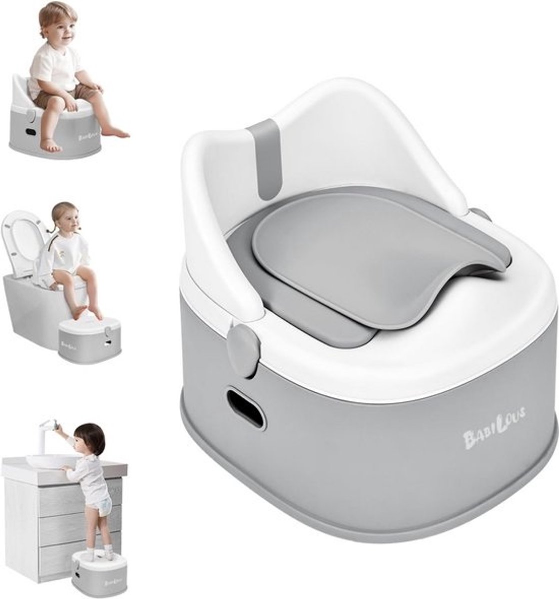 3-in-1 Zindelijkheidstraining Toilet voor Peuters en Baby's - Zindelijkheidstrainer met Opstapje in Roze