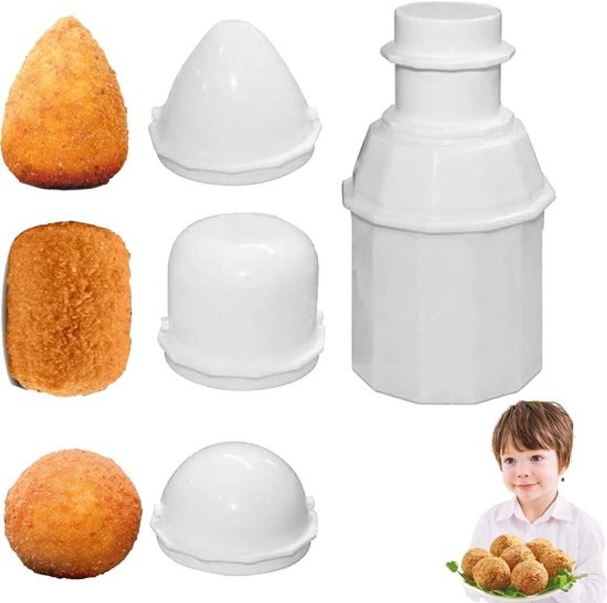 3-in-1 Rijstbal Vormpjes Set voor Sushi en Arancini