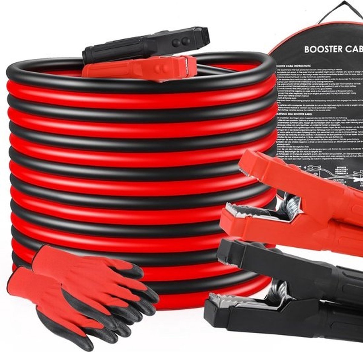 Overbruggingskabel 6 m 50 mm² 3000 A voor voertuigen - Startkabelset met Handschoenen