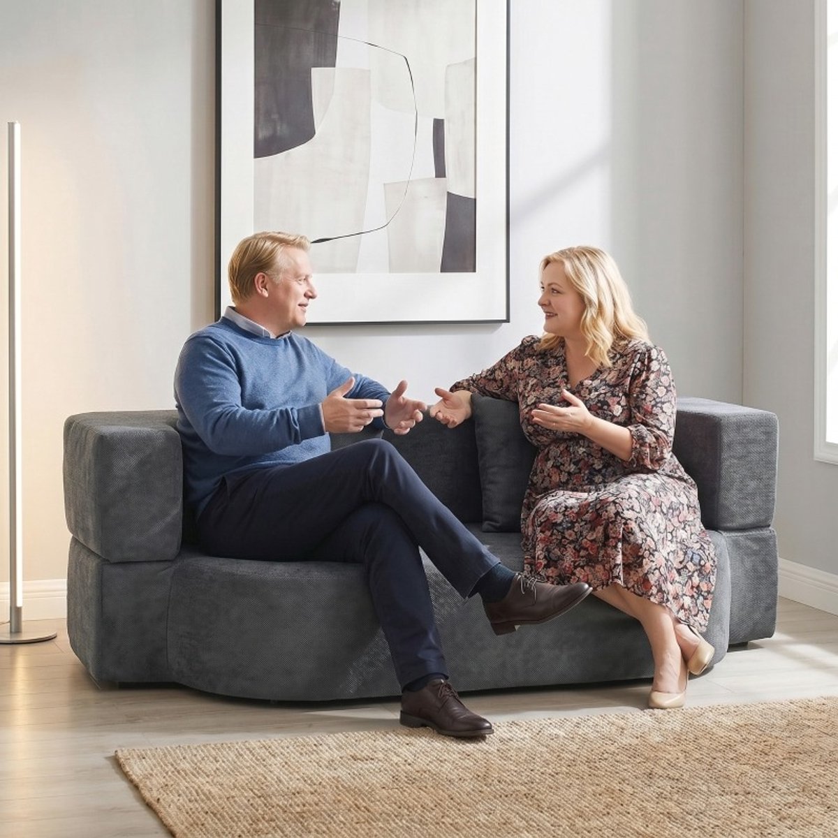 MODENUIT Slaapbank - 190 cm - Opvouwbare Rugleuning - Woonkamer En Logeerkamer - Polyester - Donkergrijs