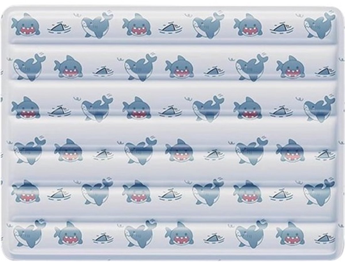Koelmat Hond - Hondenmat Zomer - Hond Koel Houden - Waterdicht Gel Bed - 50 x 48 cm - Witte Haai