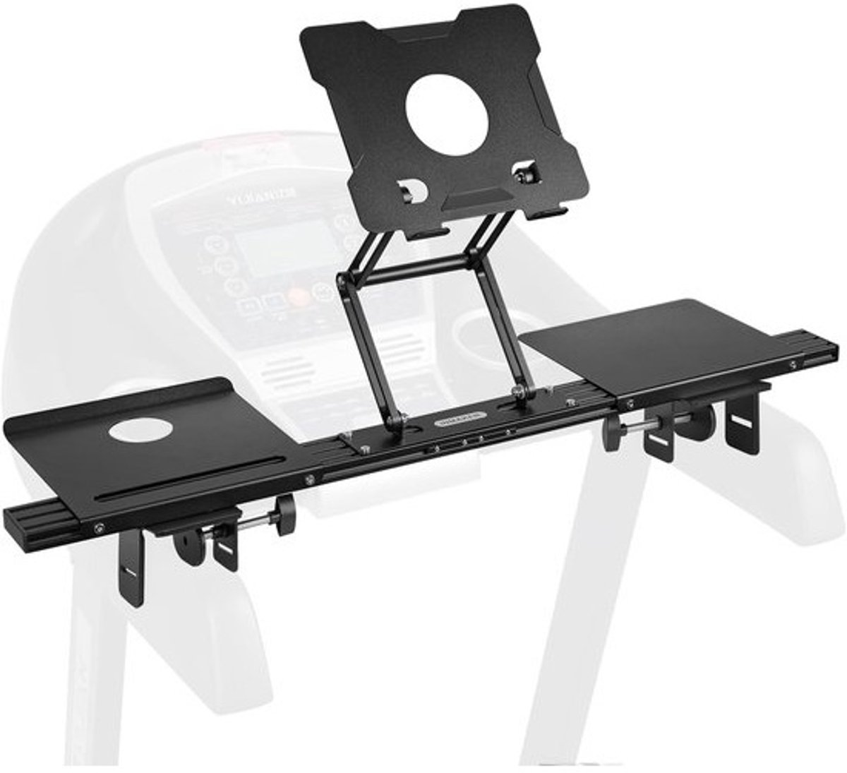 Loopband Bureauhouder - Laptop Tafel - Trainen en Werken - Verstelbaar Aluminium - 48x27x10 cm - Zwart