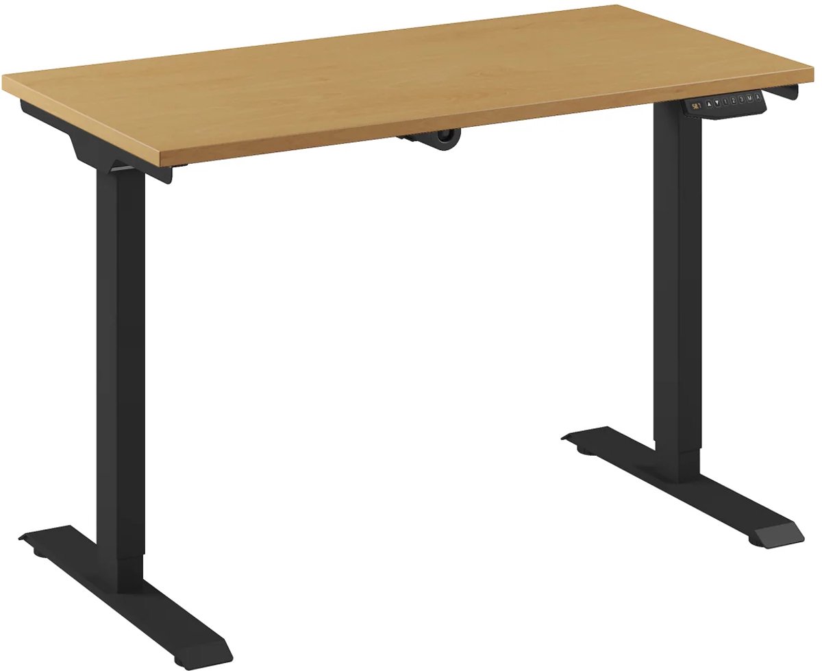 Bureau Adjust 1 Plus QA 120x60 Zwart/Beuken