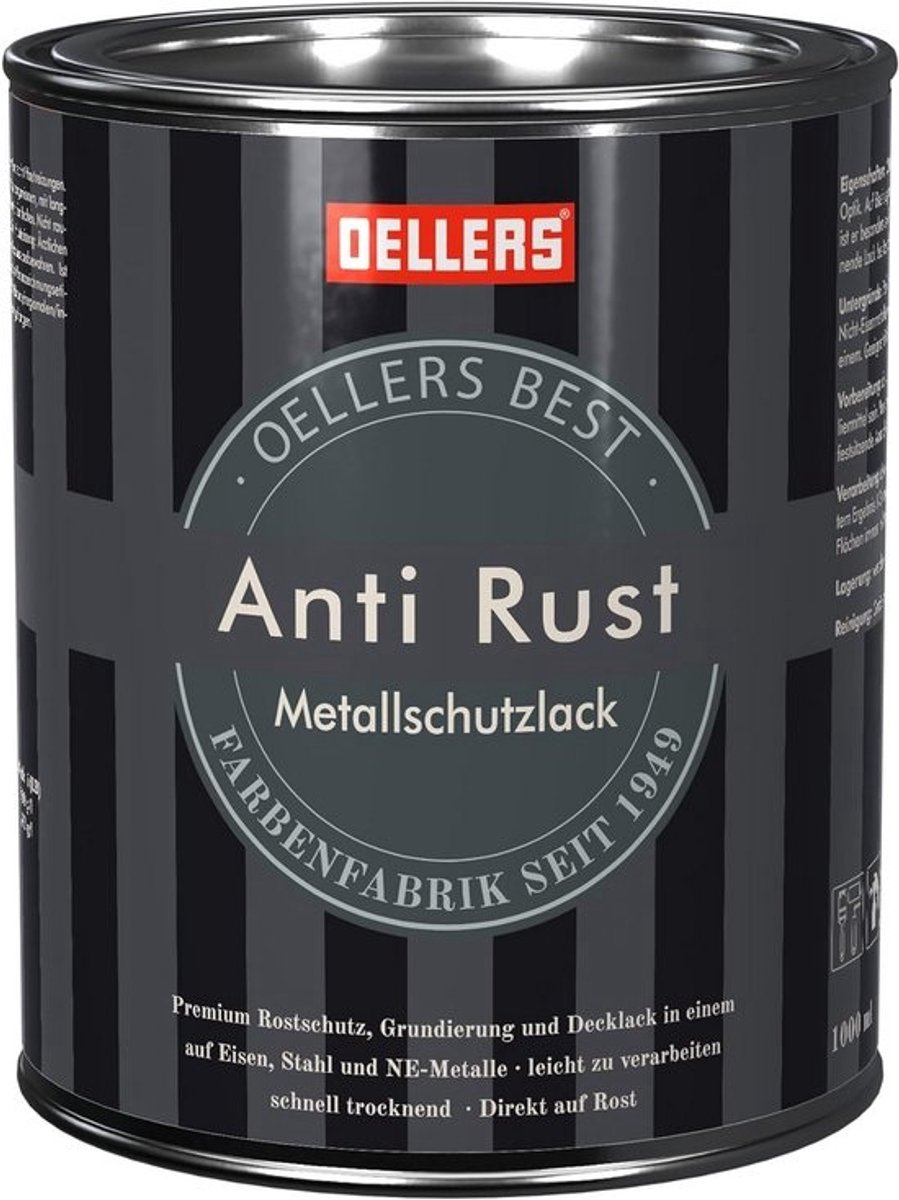 Anti-roest metaalbeschermingslak 1 liter - 3-in-1 roestwerende lak, primer en deklaag voor alle metalen
