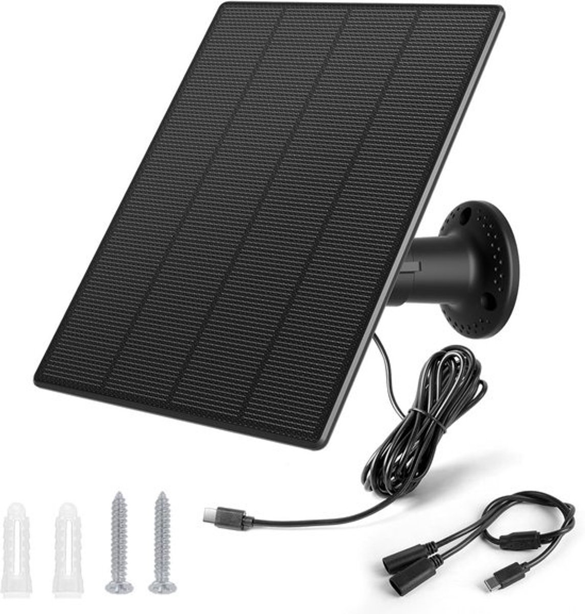 Zonnepaneel 3.5W met Type C aansluiting voor Buiten Camera Accu
