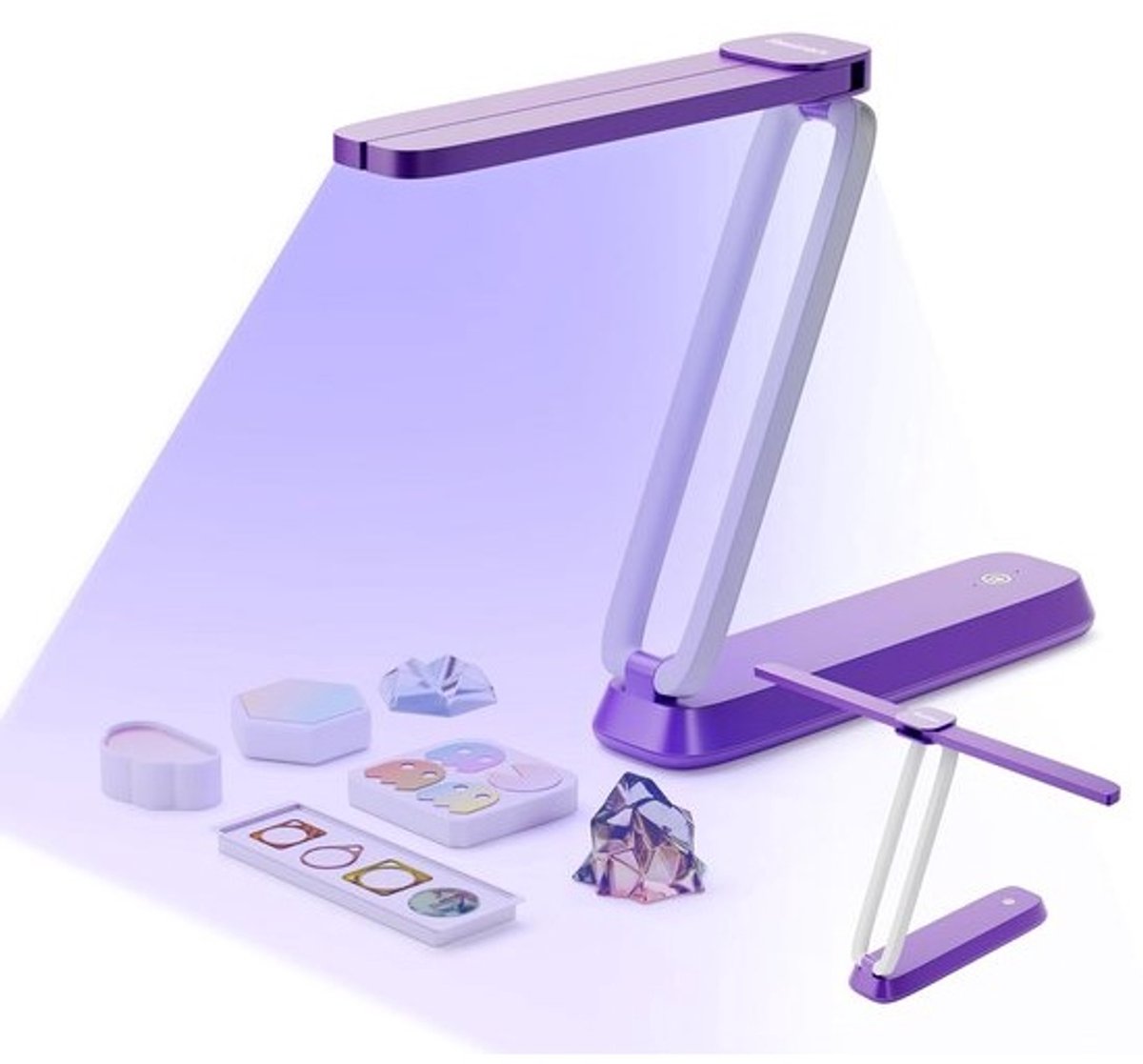 UV Harslamp - Blacklight Lamp - Hars Uitharden - Draadloos Oplaadbaar - 22 cm Bereik - Paars