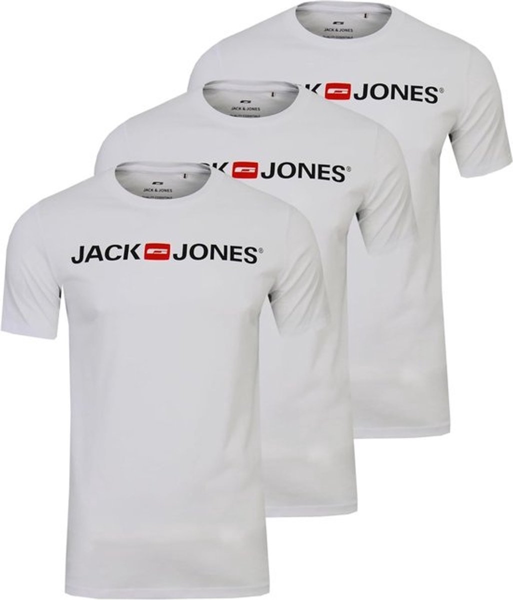 Set van 3 Heren T-shirts zonder opdruk, reguliere pasvorm