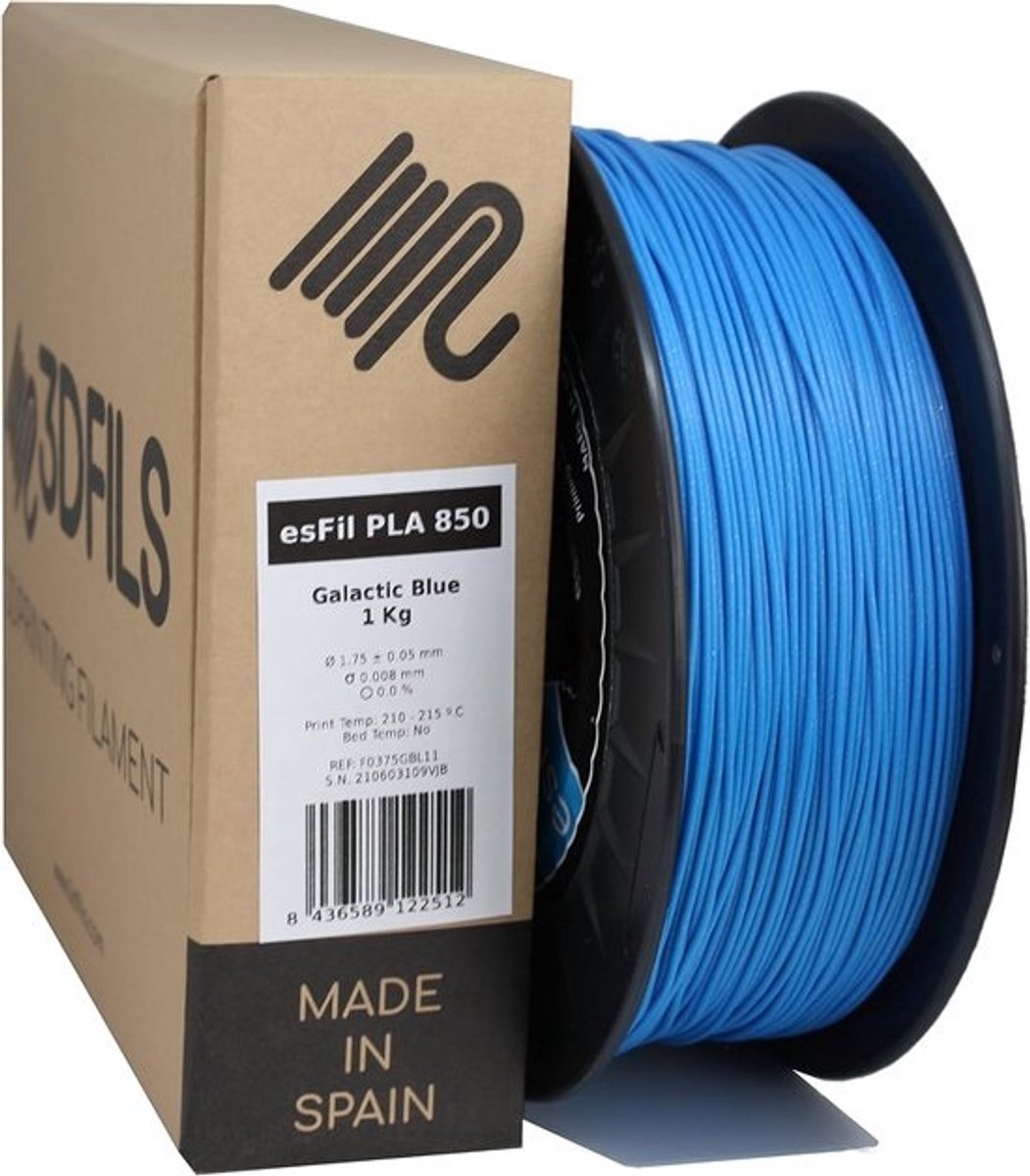 Glinsterend 3D-print filament PLA MAX - 1,75 mm, 1 kg, Galactic Blue