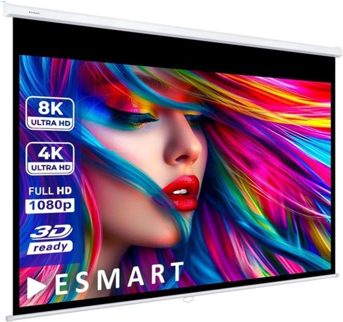 Professioneel Rolgordijn Projectiescherm 84 Inch 16:9 voor Thuisbioscoop en Presentaties