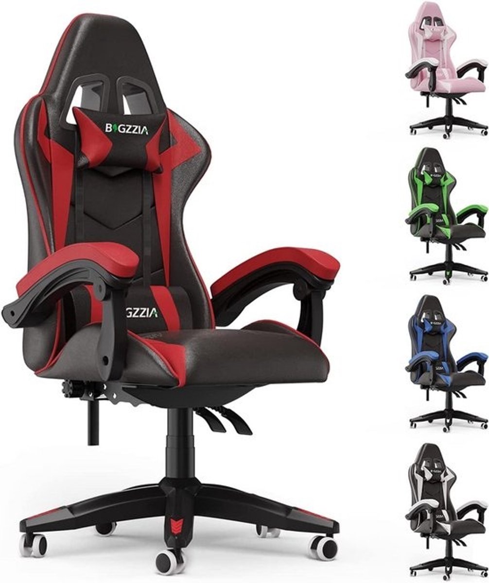 Ergonomische Gaming Stoel met Lendesteun en Hoofdsteun voor Urenlang Speelplezier