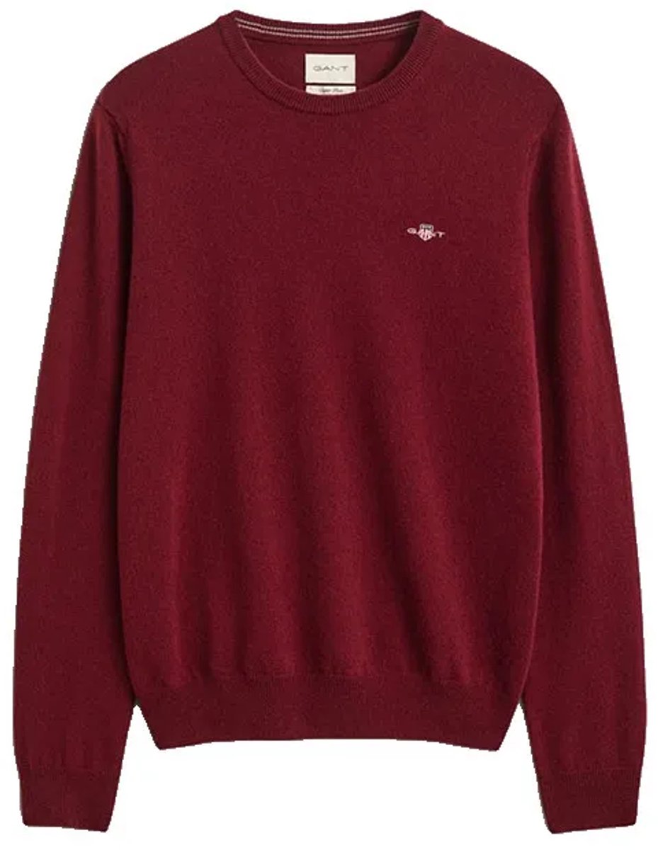 Gant Trui Soft Superfine Italian Lambswool Crew Neck Plumped Red / male