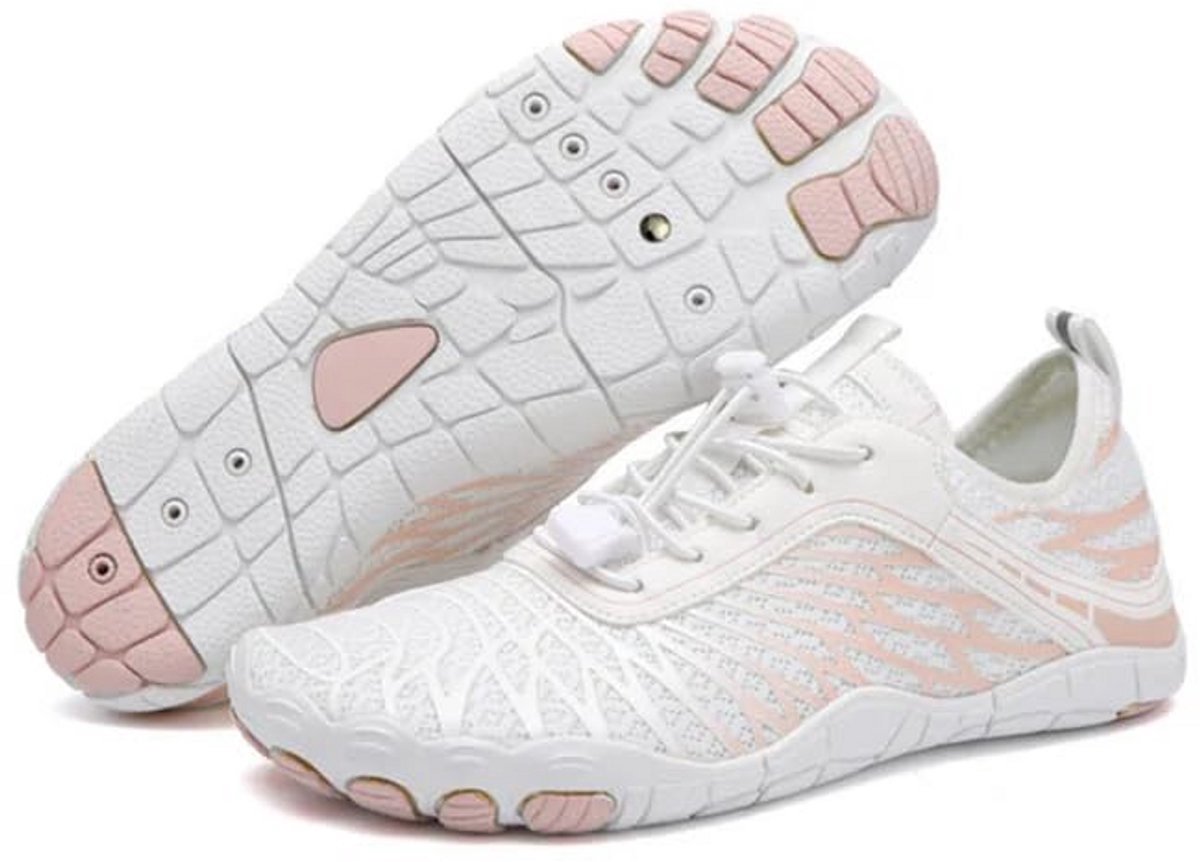 Casalora® Barefoot Schoenen Dames Waterschoenen Heren Barefoot Schoenen Wandelschoenen Snel Drogend Aquaschoenen Ademend Antislip Zacht Lichtgewicht Fitness Schoenen -Wit 36-47 EU