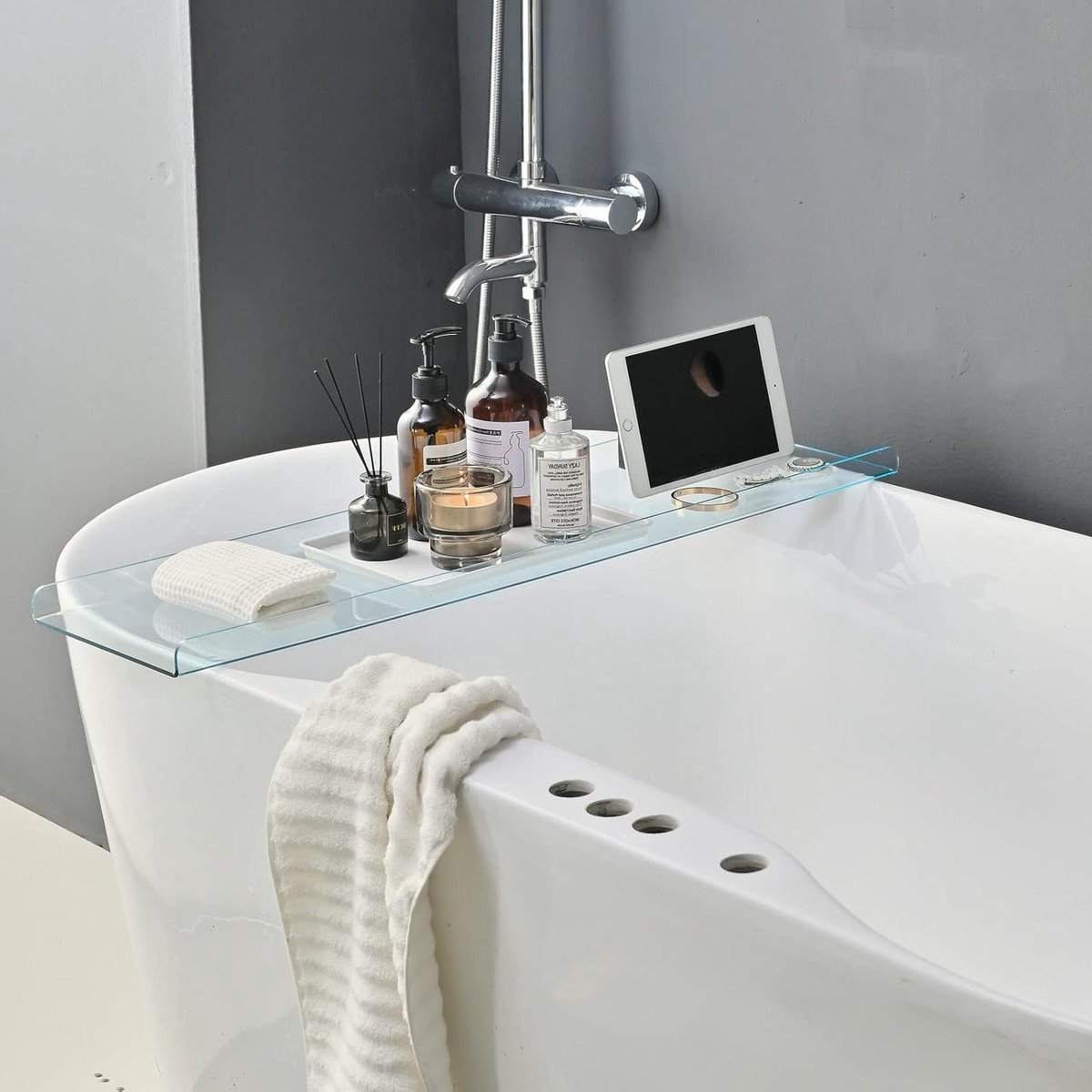 Badkuip Tray - Bad Accessoire - Ontspannen Baden - Past Alle Badkuipen - 31.5 Inch Lengte - Blauw