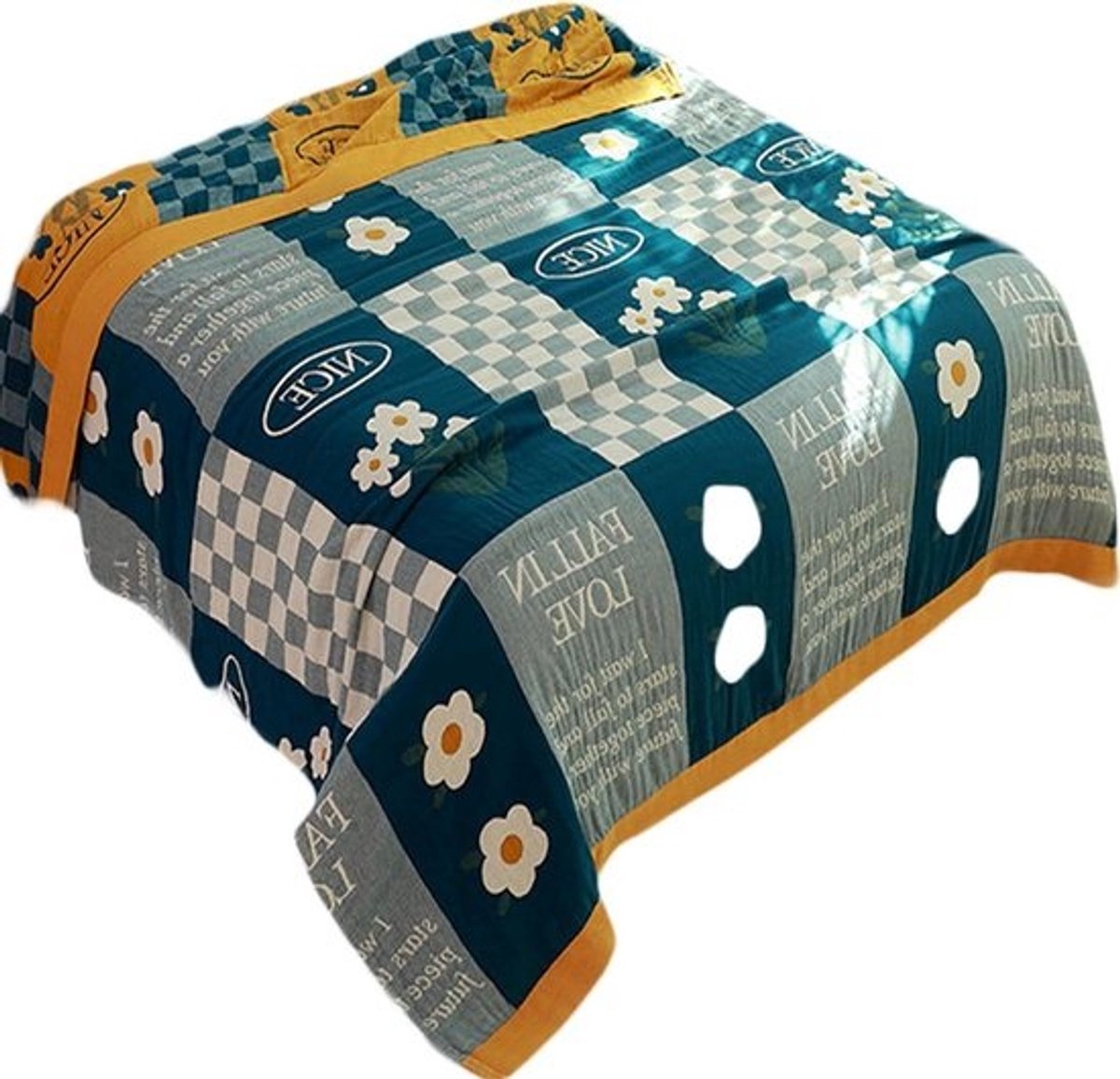 Katoenen Deken - Sprei Plaid - Woondecoratie - Huidvriendelijk Katoen - 200x230 cm - Bai Lan