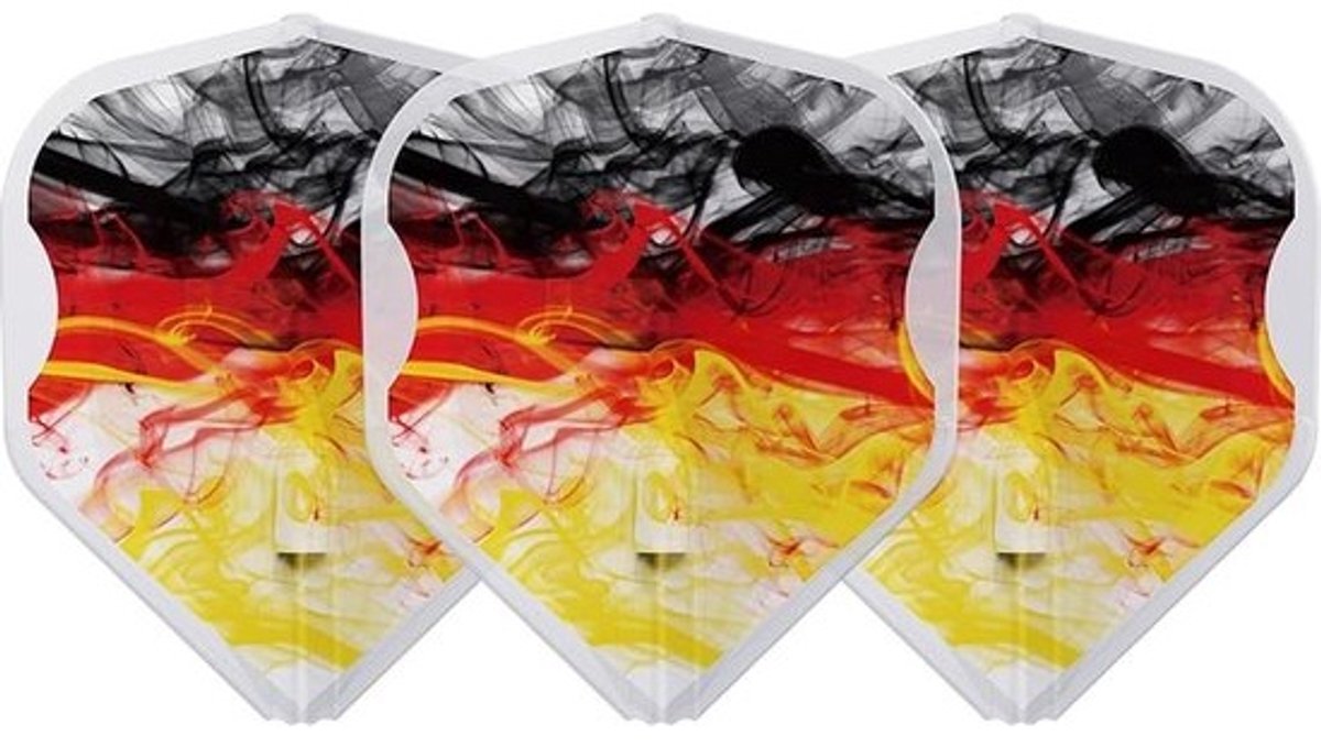 Dart Flights L-Style L1 EZ RYB Clear White voor Precisie en Controle