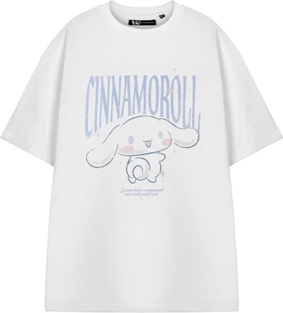 Dames T-shirt Korte Mouw met Schattige Kawaii Figuren | My Melody, Kuromi & Cinnamoroll Print