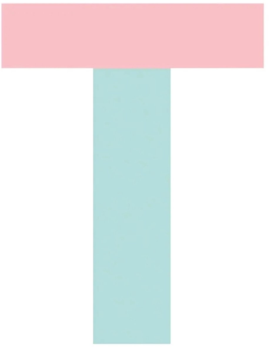 Lilipinso muursticker Happy letter T