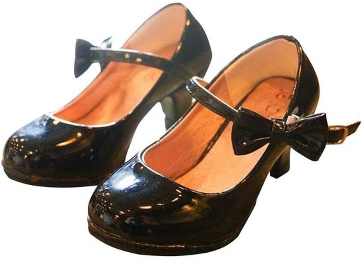 Kinderschoenen Meisjes Mary Jane Pumps met Hak - Klassieke Leren Look