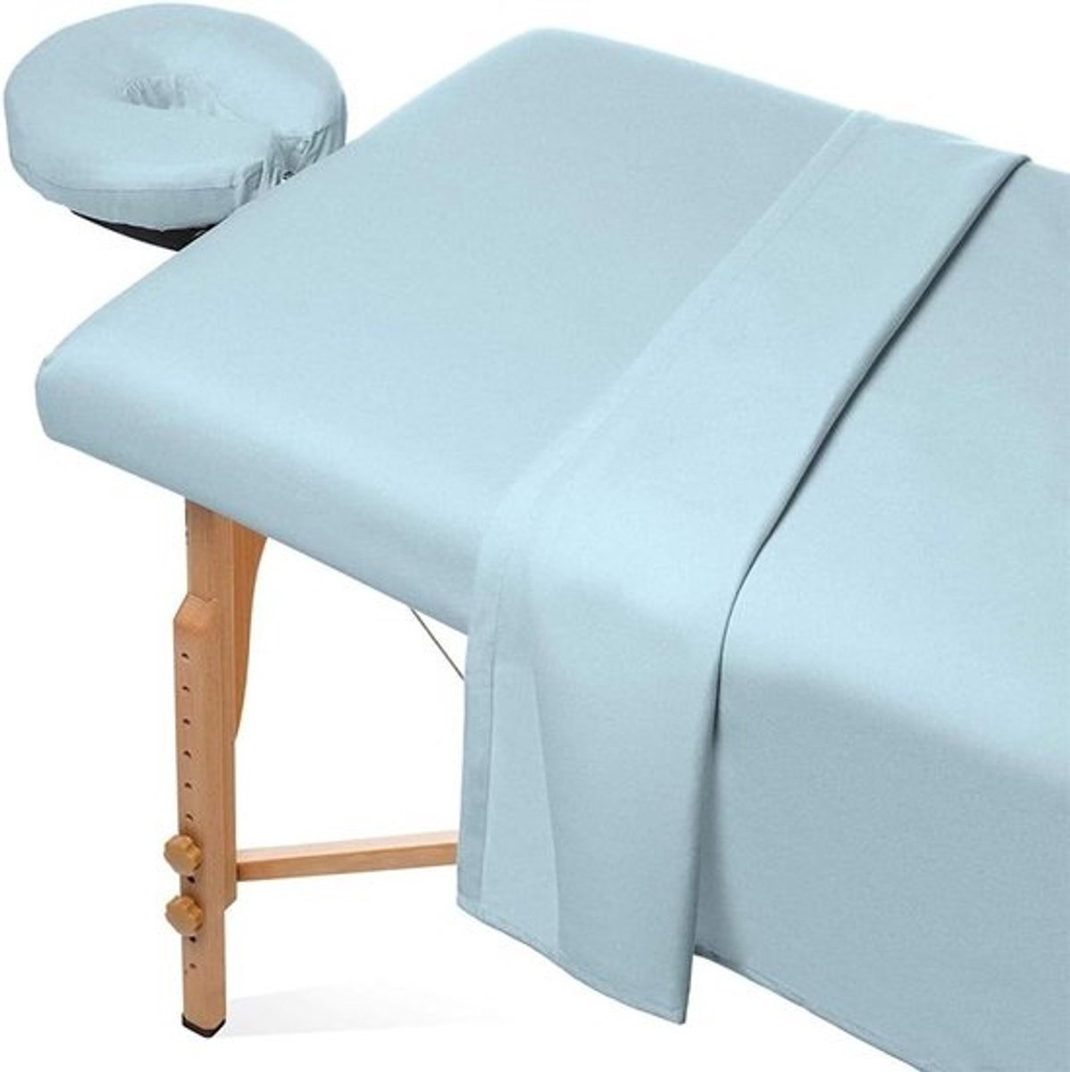 3-delige Microvezel Beddengoedset voor Massagestoel - Inclusief Jersey Hoeslaken en Dekbedovertrek (Blauw, 185x80 cm)