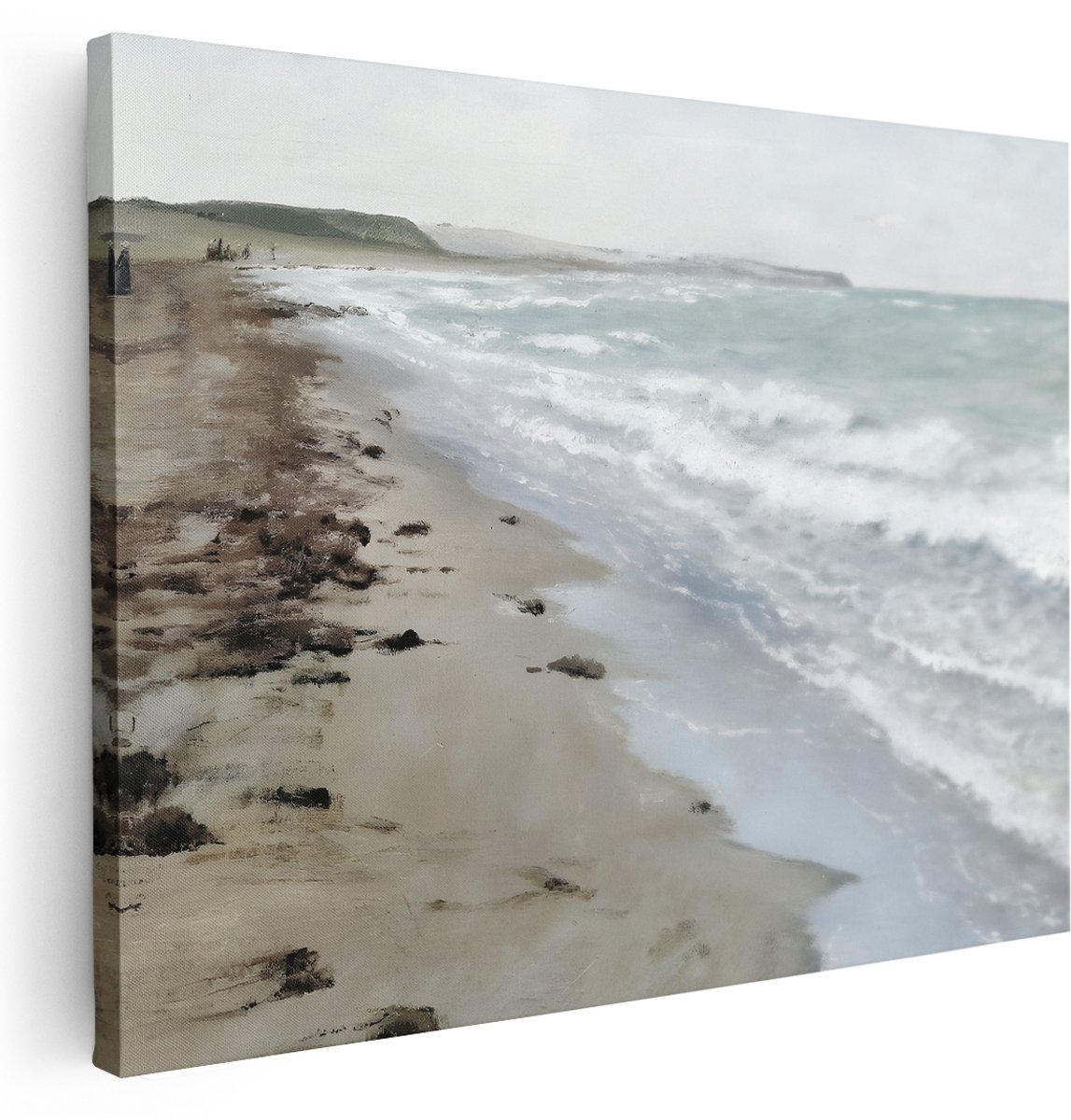 Artaza Canvas Schilderij Zee - 160x120 cm - Groot - Wanddecoratie Strand Natuur - Muurdecoratie Kust - Schilderijen Op Canvas Landschap