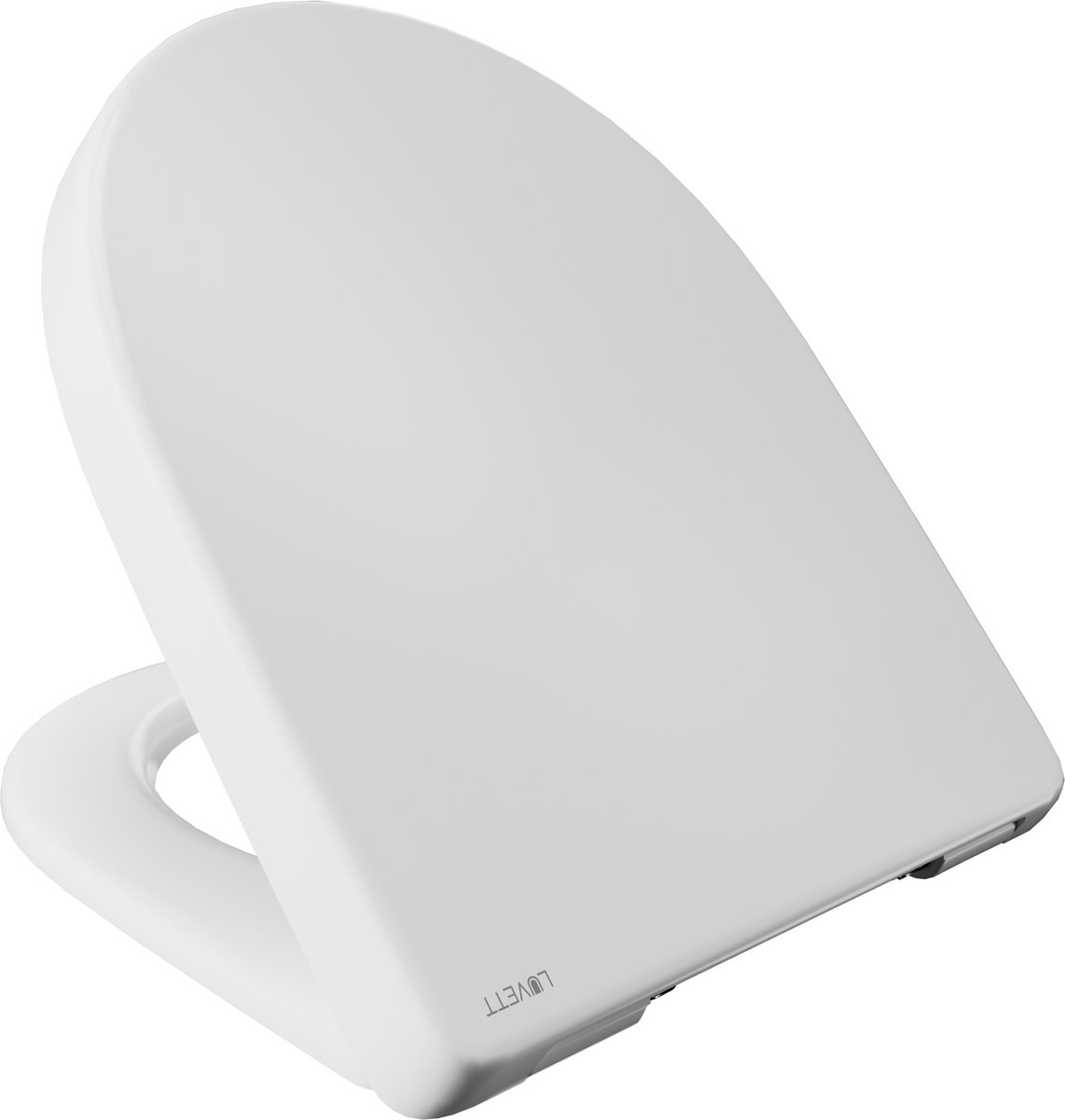 LUVETT D140 - Wc-bril - D-vorm - Dubbele soft-close - Afneembaar - Antibacterieel